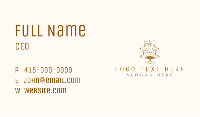 Dessert Bakeshop Cake Business Card Image Preview