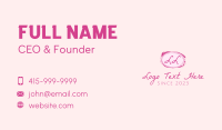 Girly Brush Lettermark Business Card Image Preview
