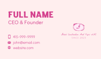 Girly Brush Lettermark Business Card Image Preview