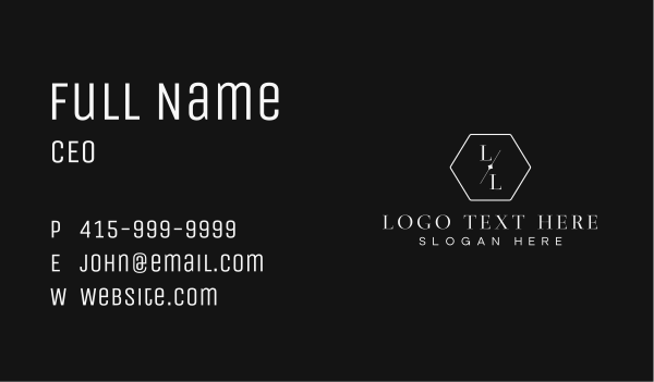 Elegant Luxury Lettermark Business Card Design Image Preview