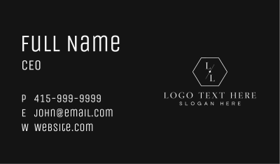 Elegant Luxury Lettermark Business Card Image Preview
