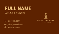 Gold Boutique Letter I Business Card Image Preview