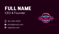 Erotic Lips Mouth Neon Business Card Image Preview