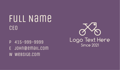 Bicycle Sale Tag Business Card