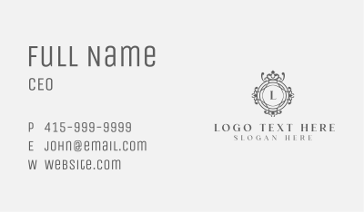 Royal Ornament Crown Business Card Image Preview