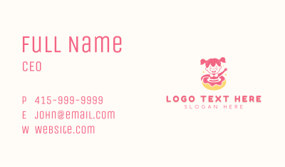 Donut Girl Pastry Business Card Image Preview
