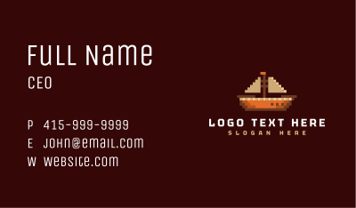 Sea Voyage Ship Business Card Image Preview