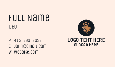 Gold Lion King Badge Business Card Image Preview