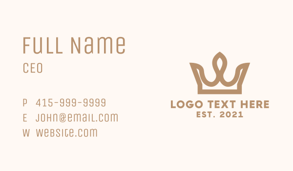 Imperial Royal Crown Business Card Design Image Preview