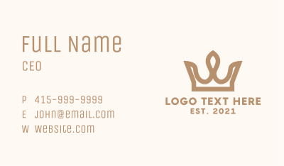 Imperial Royal Crown Business Card Image Preview