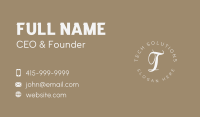 Luxury Circle lettermark Business Card Image Preview