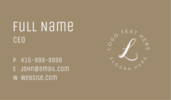 Luxury Circle lettermark Business Card Design Image Preview