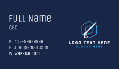 Hexagon Pressure Washing Business Card Image Preview