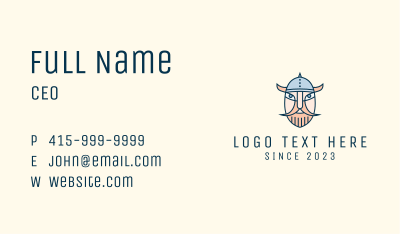 Medieval Viking Mascot Business Card Image Preview