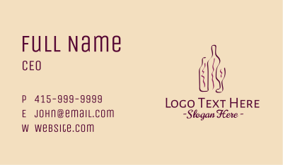Minimalist Wine Bottle Business Card Image Preview