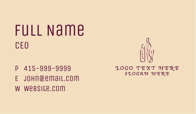 Minimalist Wine Bottle Business Card Image Preview