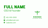 Marijuana Weed Caduceus Business Card Image Preview