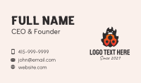 Fire Ladybug Insect  Business Card Image Preview