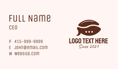 Coffee Bean Chat  Business Card Image Preview