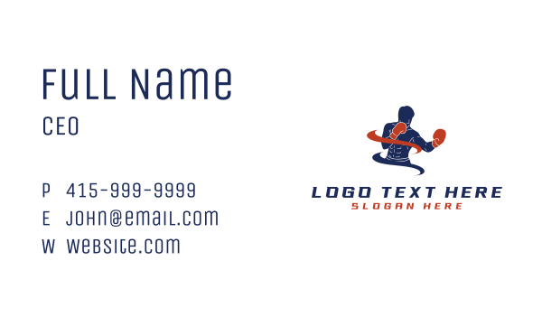 Boxing Athlete Gym Business Card Design Image Preview