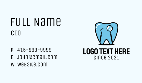 Dental Clinic Tools  Business Card Design Image Preview