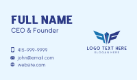 Blue Airplane Letter F Business Card Image Preview