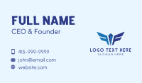 Blue Airplane Letter F Business Card Preview