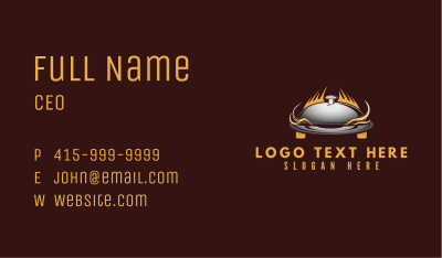 Hot Diner Restaurant Business Card Image Preview