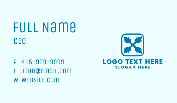 Blue Feather Symbol Business Card Design Image Preview