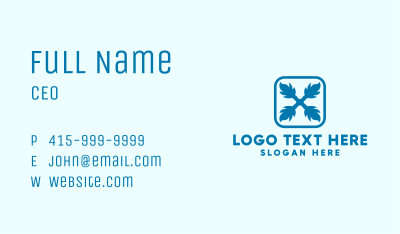 Blue Feather Symbol Business Card Image Preview
