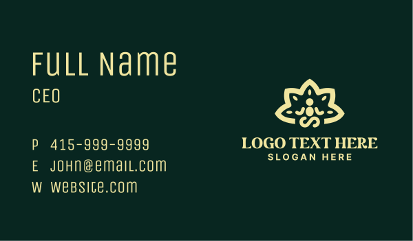 Yoga Lotus Therapy Business Card Design Image Preview
