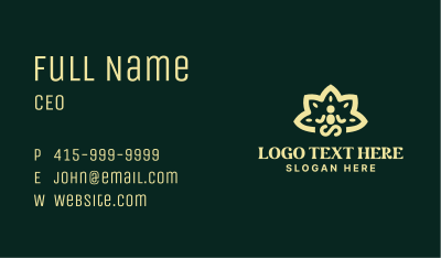 Yoga Lotus Therapy Business Card Image Preview