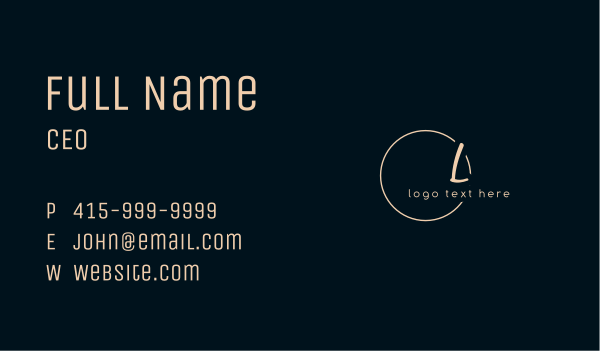Classy Event Stylist  Business Card Design Image Preview