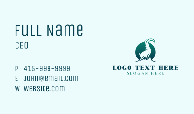 Wild Mountain Goat Business Card Image Preview