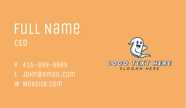 Halloween Ghost Spirit Business Card Design Image Preview