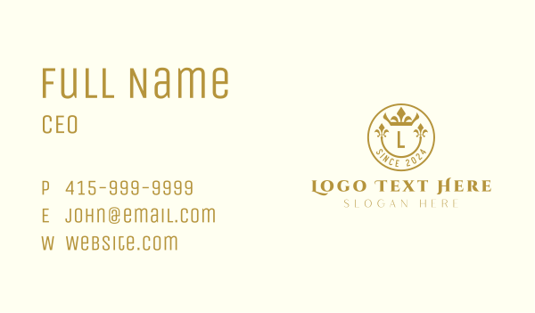 Imperial Monarchy Letter Business Card Design Image Preview