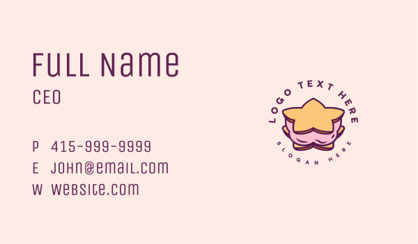 Sweet Star Pastry Business Card Design Image Preview