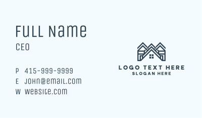 Multiple House Roof Business Card Image Preview