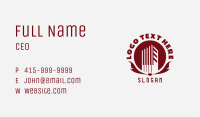 Red Building Condominium Business Card Image Preview