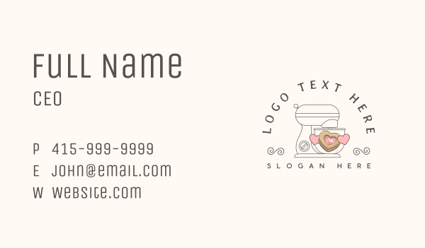 Cookie Tart Baking Business Card Design Image Preview