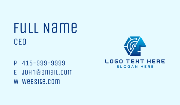 Artificial Intelligence Circuit Tech Business Card Design Image Preview