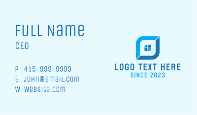 Blue Realtor Lettermark Business Card Image Preview
