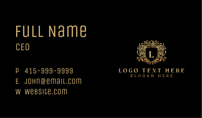 Premium Shield Crown Lettermark Business Card Image Preview