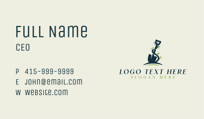 Plant Landscaping Shovel Gardening Business Card Image Preview