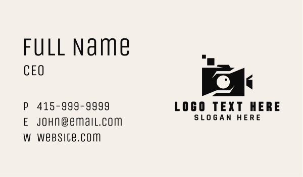 Vlogger Video Camera Business Card Design Image Preview