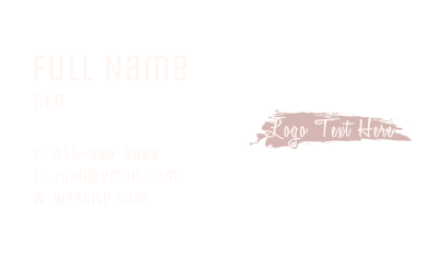 Feminine Brush Wordmark Business Card Image Preview