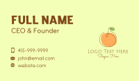 Orange Fruit Outline  Business Card Design