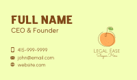 Orange Fruit Outline  Business Card Design