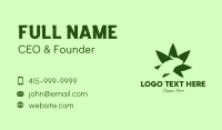 Green Bull Cannabis Leaf Business Card Design
