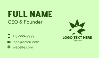 Green Bull Cannabis Leaf Business Card Preview